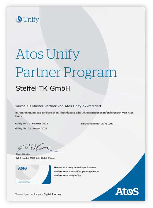 Atos Unify-Partner-Program Accreditation